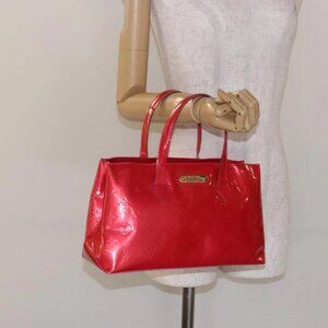 LOUIS VUITTON Monogram Vernis Wilshire PM Hand Bag Rose Pop M93643 Auth 141044
